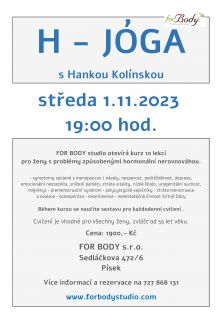 H-JÓGA s Hankou Kolínskou